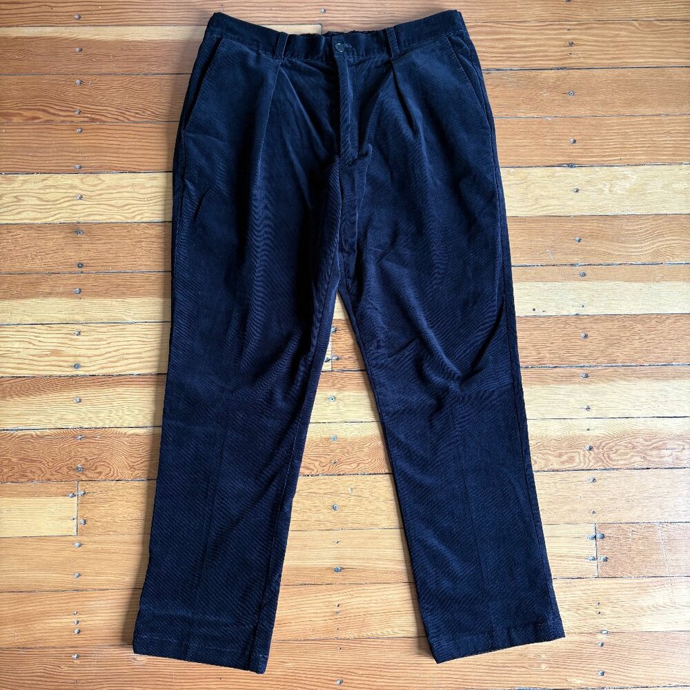 The Hardman Straight Leg Black Thin-walled Corduroy Pants (Japanese)